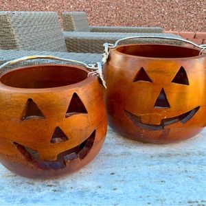 Martha Steward Wooden Pumpkin Decore